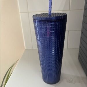 Blue Starbucks Blue Tumbler with Straw